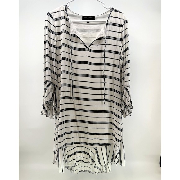 Max Studio Tops - Max Studio London womens S striped tiered dress boho coastal flowy bell sleeve